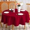 Christmas Round Tablecloth Water and Stain Resistant Washable Table Cloth Selected Wrinkle Free Polyester Circular Table Cover for Dining, Parties, Camping (60 Inch, Red)